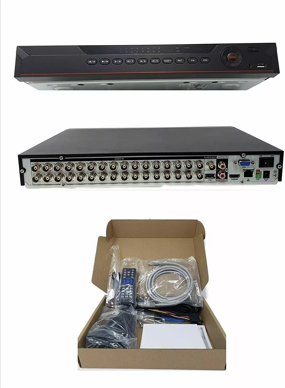 DAHUA OEM XVR 32 Channel DVR Support HDCVI/AHD/TVI/CVBS/IP video inputs, 2xSATA (image for) DAHUA OEM XVR 32 Channel DVR Support HDCVI/AHD/TVI/CVBS/IP video inputs, 2xSATA